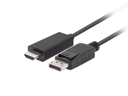 Picture of Lanberg CA-DPHD-11CC-0018-BK cable gender changer DisplayPort HDMI Black