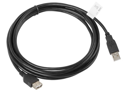 Изображение Lanberg CA-USBE-10CC-0030-BK USB cable 3 m USB 2.0 USB A Black