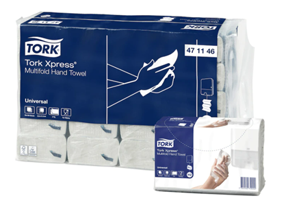 Attēls no Leaflet towel paper Tork Xpress Multifold Universal H2 2 layers., 23,4 x 21,3 cm (20 pcs)