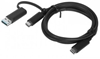 Picture of Lenovo 4X90U90618 USB cable 1 m USB 3.2 Gen 1 (3.1 Gen 1) USB A/USB C USB C Black