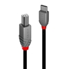 Изображение Lindy 2m USB 2.0 Type C to B Cable, Anthra Line