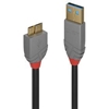 Изображение Lindy 2m USB 3.2 Type A to Micro-B Cable, Anthra Line