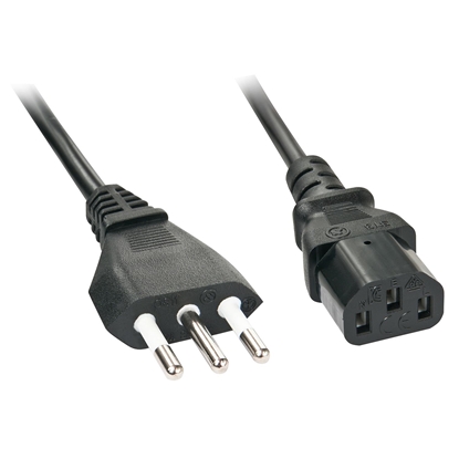 Attēls no Lindy 30413 power cable Black 2 m CEI 23-16 C13 coupler