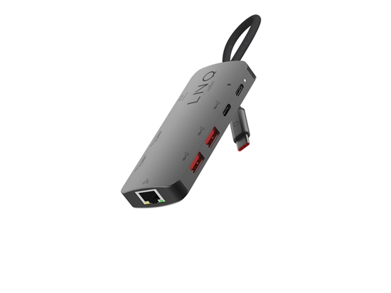 Изображение LINQ byELEMENTS LQ48022 - 8in1 Pro Studio USB-C 10Gbps Multiport Hub with PD, 8K HDMI and 2.5Gbe Ethernet