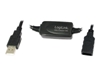 Изображение Kabel USB LogiLink USB-A - USB-A 20 m Czarny (UA0146)