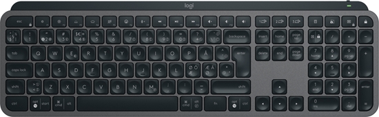 Изображение Logitech MX Keys S keyboard RF Wireless + Bluetooth QWERTY Danish, Finnish, Norwegian, Swedish Graphite
