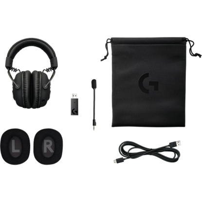 Picture of Austiņas Logitech PRO X Lightspeed Black