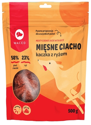 Attēls no MACED Meaty cookie Duck with rice - dog chew - 500g