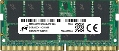 Изображение Micron SO-DIMM ECC DDR4 16GB 1Rx8 3200MHz PC4-25600 MTA9ASF2G72HZ-3G2R