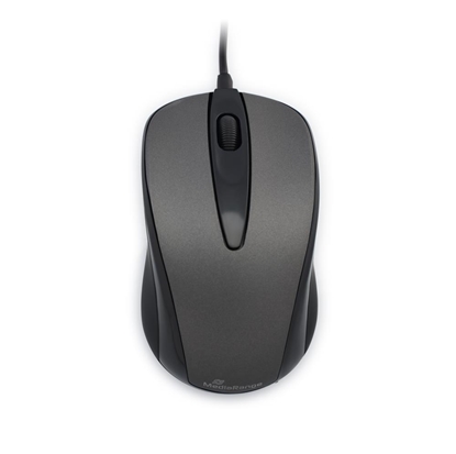 Attēls no MOUSE USB OPTICAL BLACK/GREY/MROS201 MEDIARANGE
