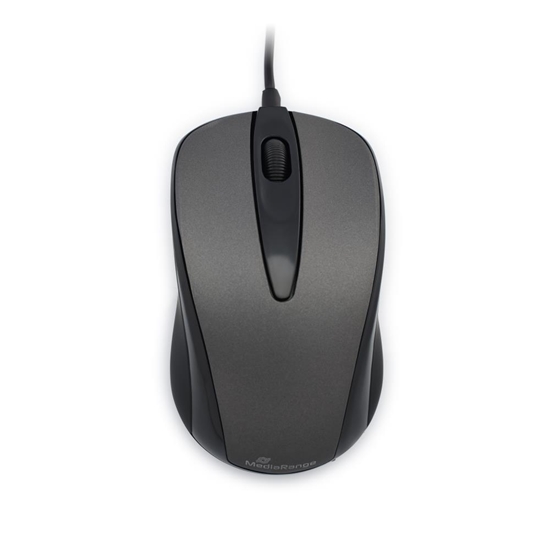 Picture of MOUSE USB OPTICAL BLACK/GREY/MROS201 MEDIARANGE