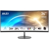 Picture of MSI Pro MP341CQ 34 Inch Curved Monitor, 1500R, UWQHD (3440 x 1440), 21:9, 100Hz, VA, 4ms, HDMI, VGA, Built-in Speakers, Anti-Glare, Anti-Flicker, Less Blue light, TÜV Certified, VESA, Kensington, Black