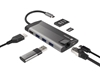 Picture of Stacja dokująca Multiport Fowler Plus USB-C PD, 3x USB 3.0, HDMI 4K, RJ45, SD, micro SD 