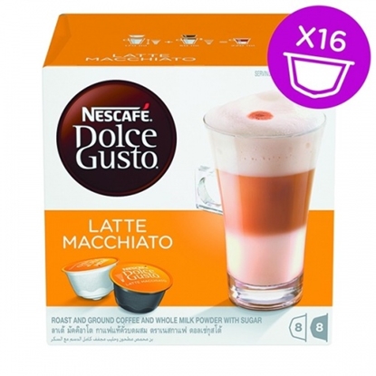 Picture of Nescafe Dolce Gusto Latte Macchiato Coffee, 8+8 capsules