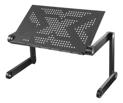 Picture of Nešiojamojo kompiuterio stovas DELTACO OFFICE mobilus, reguliuojamo aukščio, juodas / DELO-0305