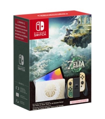 Изображение Nintendo Switch OLED Zelda Tears of the Kingdom Edition portable game console 17.8 cm (7") 64 GB Touchscreen Wi-Fi Gold, Green, White