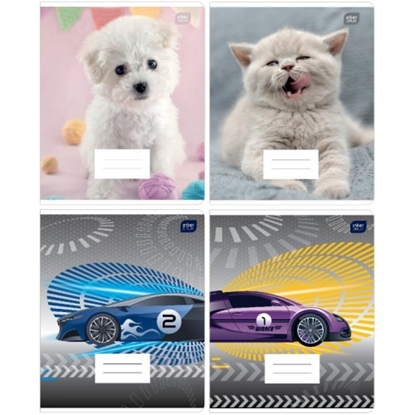 Изображение Notebook A5, 12l., square PETS/CARS INTERDRUK