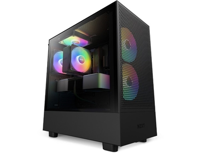 Picture of Case|NZXT|H5 Flow RGB|MidiTower|Case product features Transparent panel|Not included|Colour Black|CC-H51FB-R1