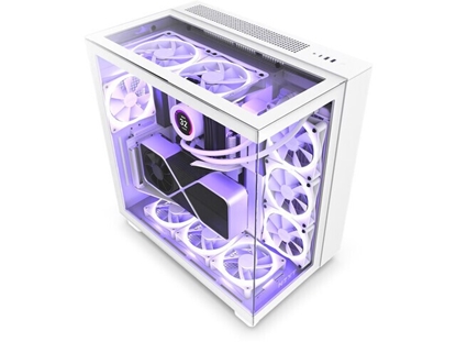 Attēls no Case|NZXT|H9 Elite|MidiTower|Case product features Transparent panel|Not included|ATX|MicroATX|MiniITX|Colour White|CM-H91EW-01