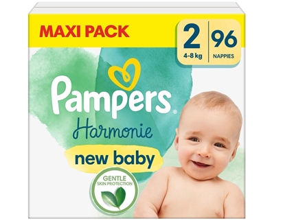 Attēls no Pampers Harmonie Baby Diapers 4-8kg, size 2-MINI, 96pcs