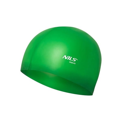 Picture of PELDCEPURE NQC SOLID COLOR GR02 GREEN SILICONE SWIMMING CAP NILS AQUA
