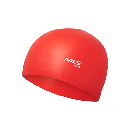 Picture of PELDCEPURE NQC SOLID COLOR RD01 RED SILICONE SWIMMING CAP NILS AQUA