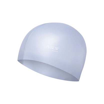 Attēls no PELDCEPURE NQC SOLID COLOR SL01 GRAY SILICONE SWIMMING CAP NILS AQUA