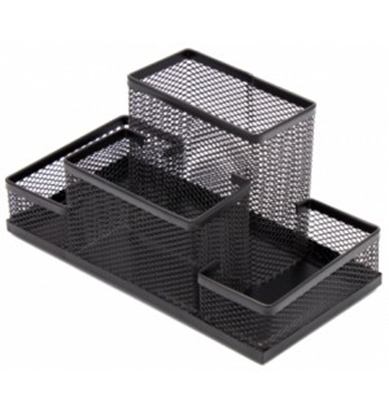 Attēls no Pencil case Forpus, black, empty, section 4, perforated metal 1005-012