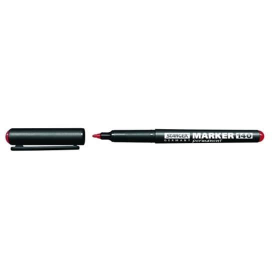 Picture of Permanent marker STANGER M140, 1 mm, Bullet tip, Red 1213-360 1 pcs.