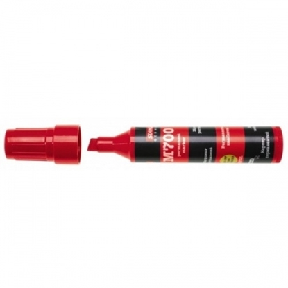 Picture of Permanent marker STANGER M700, 1-7 mm, Chisel tip, Red 1 pcs.