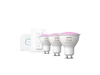 Picture of Philips Hue White and colour ambience Starter kit: 3 GU10 smart spotlights + dimmer switch