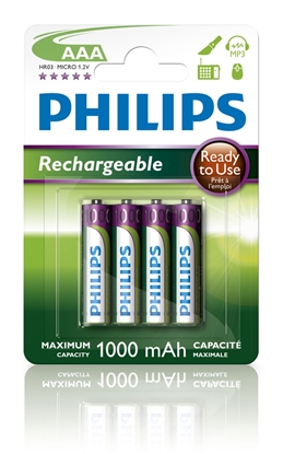 Attēls no Philips Rechargeables Battery R03B4RTU10/10