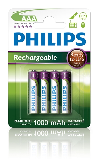 Изображение Philips Rechargeables Battery R03B4RTU10/10