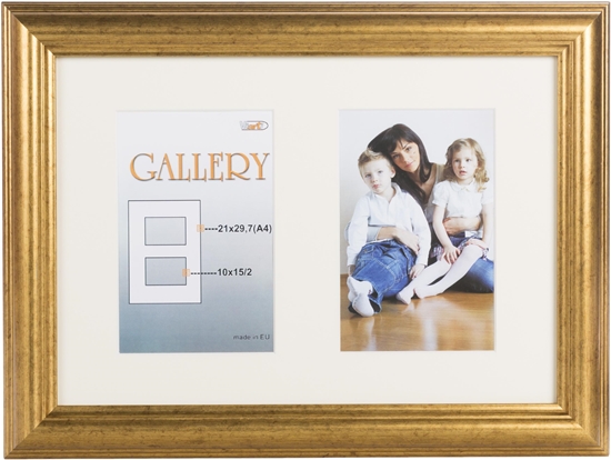 Picture of Photo frame Ema Gallery 21x29,7/2/10x15, gold (VF3967)