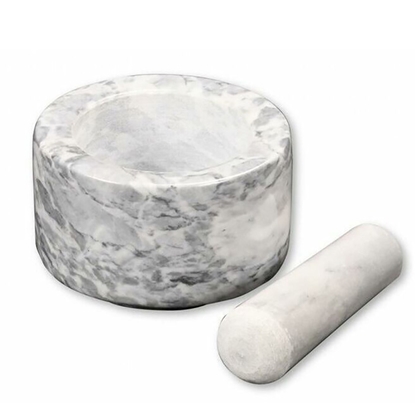 Picture of Piesta ar miezeri d13xh8cm pulēts, balts marmors