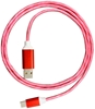 Изображение Platinet cable  USB - Lightning LED 1m, red (45738)