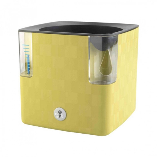 Picture of Puķu pods ar mitruma sistēmu 14x14x14cm antracīts