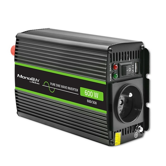 Picture of Przetwornica napięcia Monolith | 300W | 600W | 24V na 230V |     Czysty Sinus 