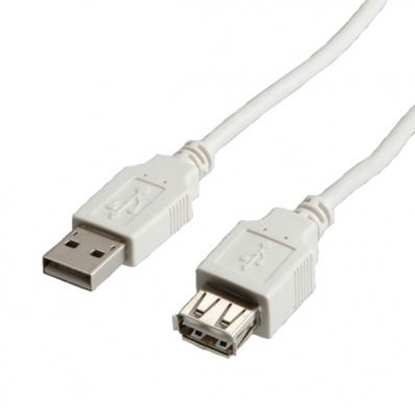 Attēls no ROLINE USB 2.0 Cable, Type A-A, M - F 3m