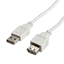 Изображение ROLINE USB 2.0 Cable, Type A-A, M - F 3m