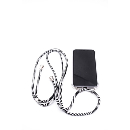 Изображение Samsung A40s Case with rope Black Stripes Transparent