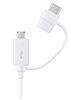 Picture of Samsung Data Cable Micro-USB tu USB-A incl USB-C Adapter white