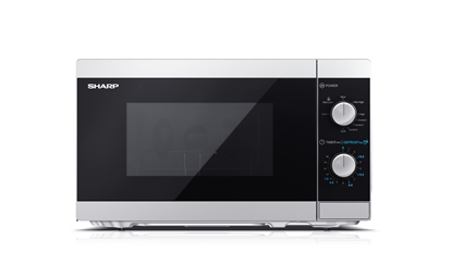 Picture of Sharp | YC-MG01E-S | Microwave Oven with Grill | Free standing | 800 W | Grill | Silver