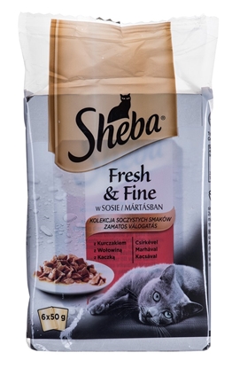 Изображение Sheba Fresh & Fine Mini Meat Dishes in Sauce 6 x 50g
