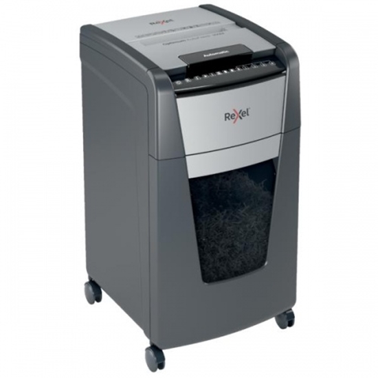Picture of Rexel Optimum AutoFeed+ 225X Paper Shredder Cross shredding 4x25mm P-4 60 L, 55 dB, Pilka/Juoda