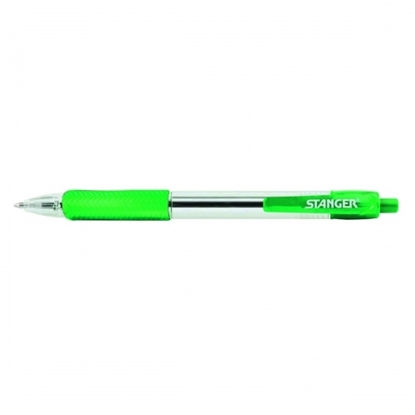 Attēls no STANGER Ball Point Pens 1.0 Softgrip rertactable, green, 1 pcs. 18000300041