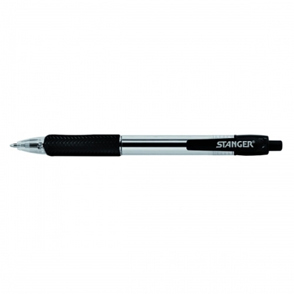 Picture of STANGER Ball Point Pens 1.0 Softgrip retractable, black, 1 pcs. 18000300039