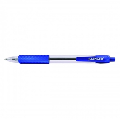 Picture of STANGER Ball Point Pens 1.0 Softgrip retractable, blue, 1 pcs. 18000300038