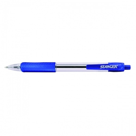 Picture of STANGER Ball Point Pens 1.0 Softgrip retractable, blue, 1 pcs. 18000300038