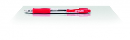Picture of STANGER Ball Point Pens 1.0 Softgrip retractable, red, 1 pcs. 18000300040